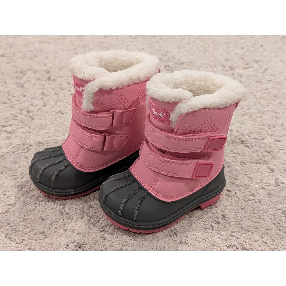 Pink Cat & Jack Kids Winter Snow Boots 6